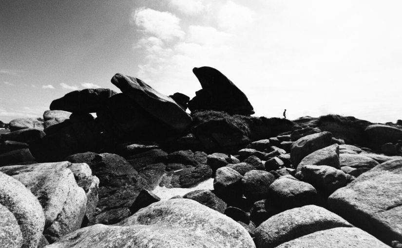 Black and white rocks